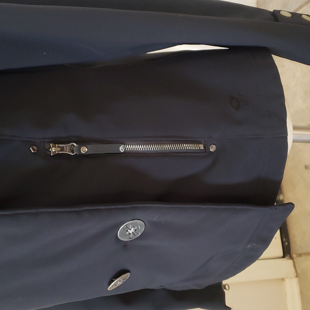 Mountain Hardwear Tuja Peacoat Jacket Black Faux Fur Fleece Waterproof Medium - Picture 5 of 13